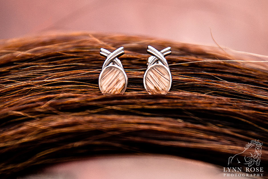 resin horsehair earrings by Christine Alaniz Designs